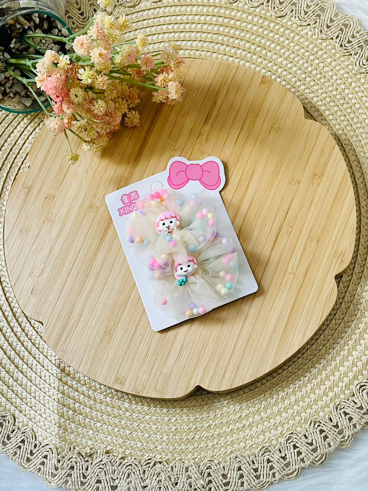 14 - Duo de barrettes blanc