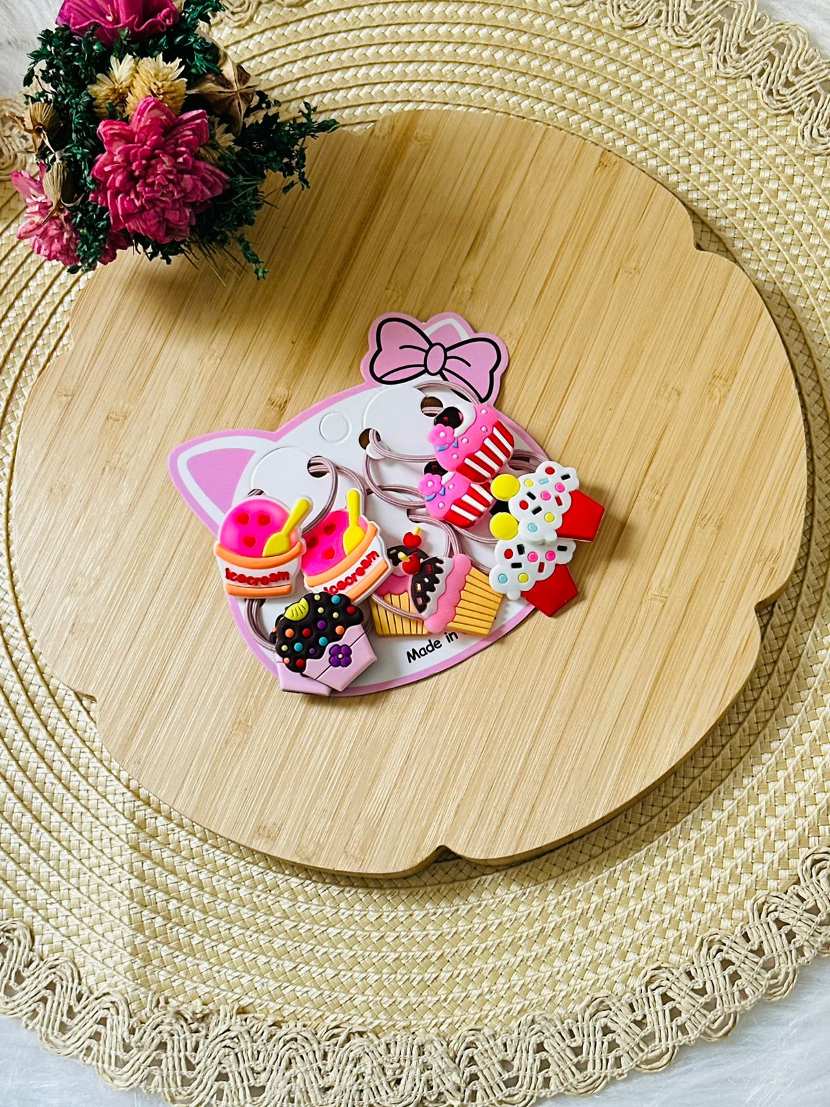 28 - Ensemble d'élastiques cupcakes