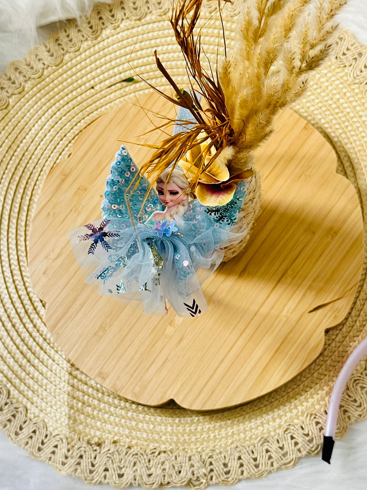 83 - Bandeau princesse pailleté bleu ciel