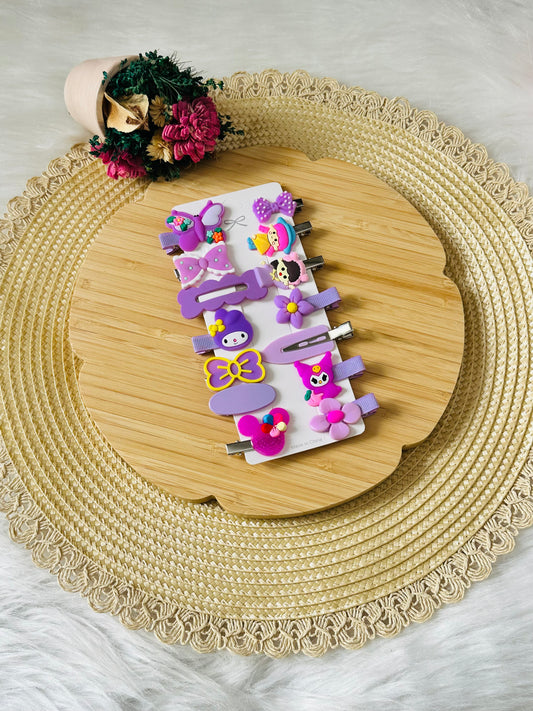 252-Assortiment de barrettes Lavender