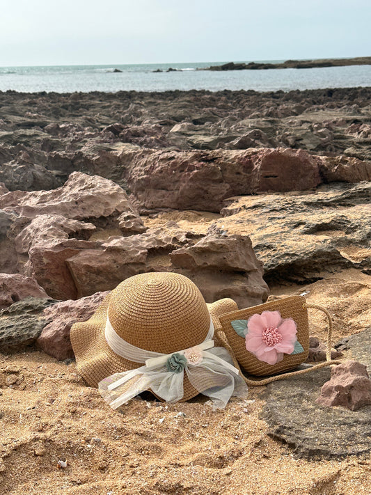 301-Ensemble chapeau et sac Lily brown