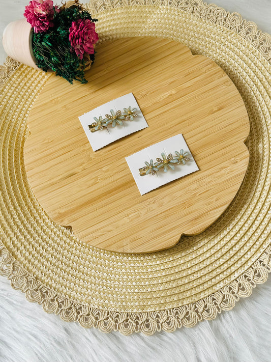 221-Duo de barrettes Aloe