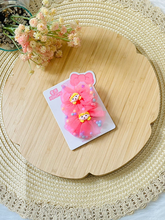 11 - Duo de barrettes rose fuchsia