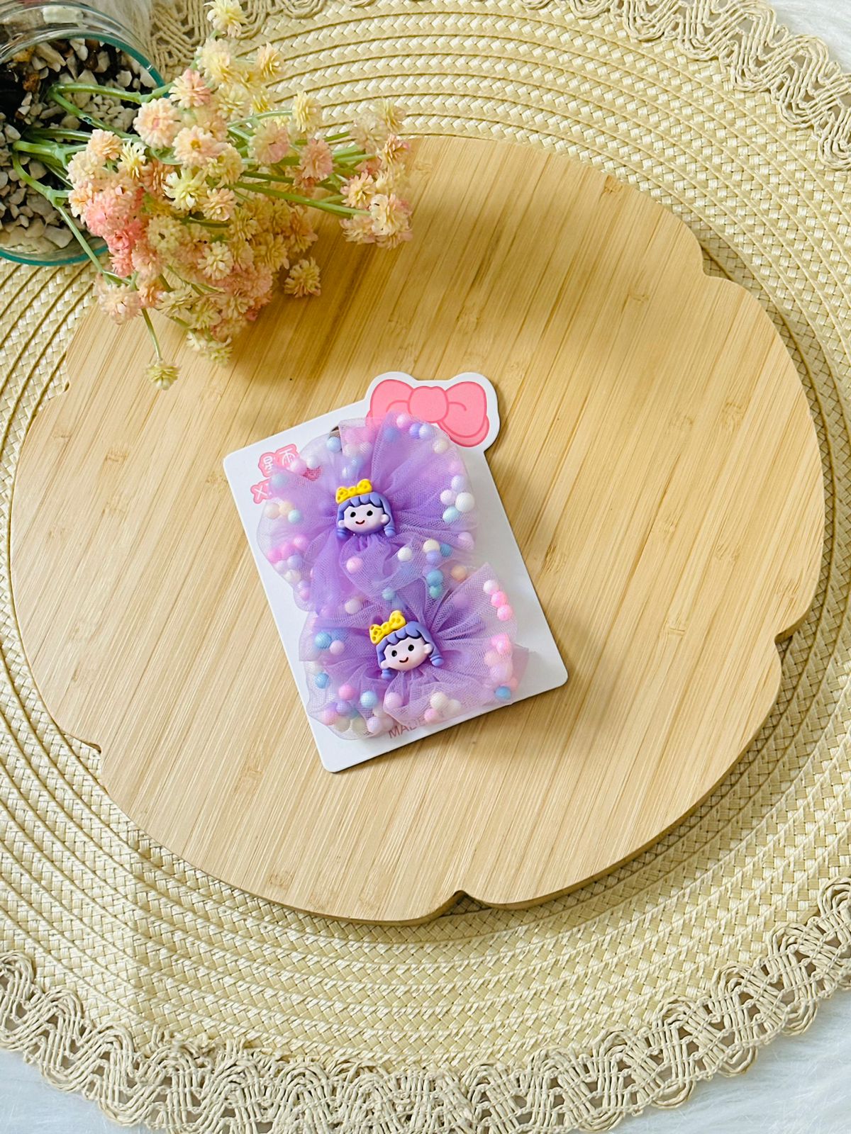 12 - Duo de barrettes violet