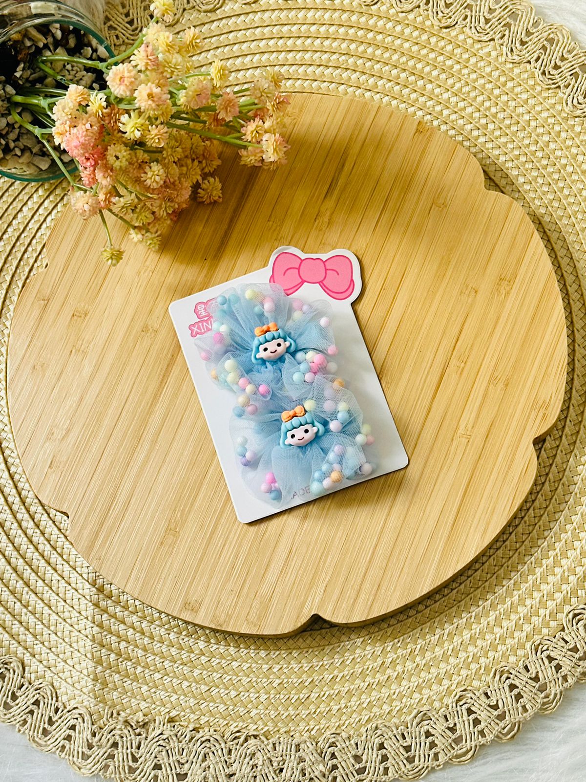 15 - Duo de barrettes bleu ciel