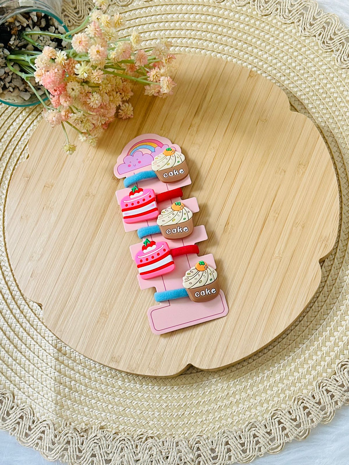 18 - Set de 5 élastiques cupcake