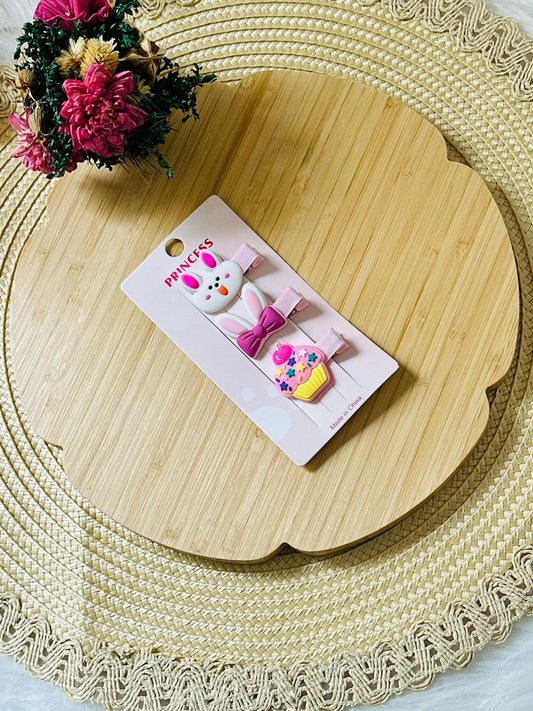 30 - Ensemble de 3 barrettes lapino