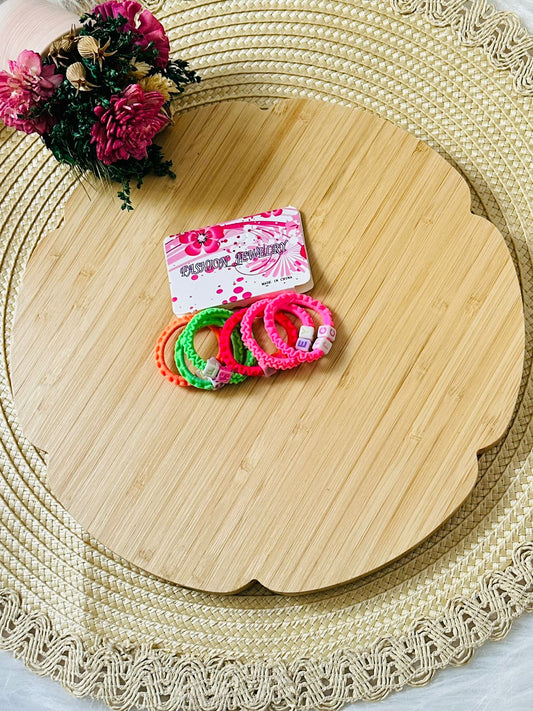 51 - Ensemble 6 élastiques multi couleurs