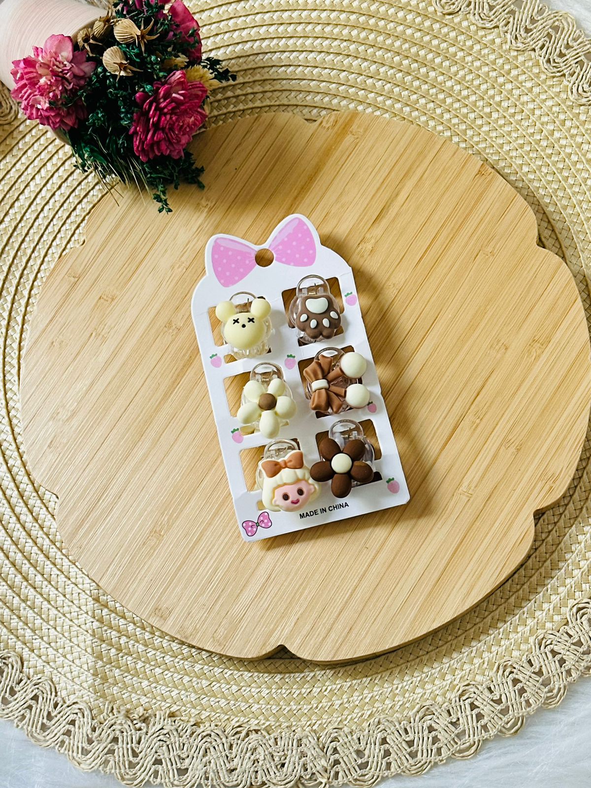 58 - Set 6 pinces nude