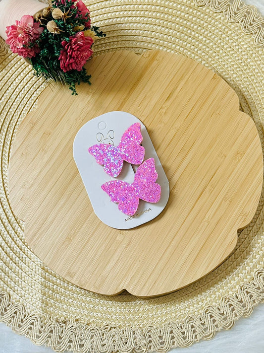 66 - Duo de barrettes purple fly